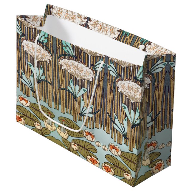 Dragonflies Vatten Lilies Marsh Art nouveau (Framsidan Vinklad)