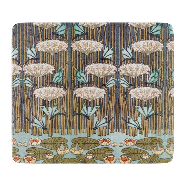 Dragonflies Vatten Lilies Marsh Art nouveau (Framsidan)