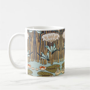 Dragonflies Vatten Lilies Marsh Art nouveau Kaffemugg