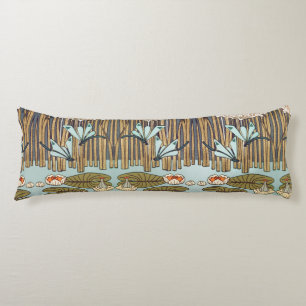 Dragonflies Vatten Lilies Marsh Art nouveau Kroppskudde