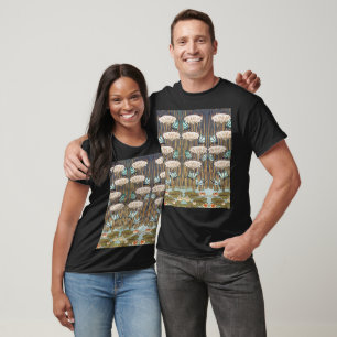 Dragonflies Vatten Lilies Marsh Art nouveau T Shirt