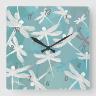 Dragonflies Wall Clock Fyrkantig Klocka