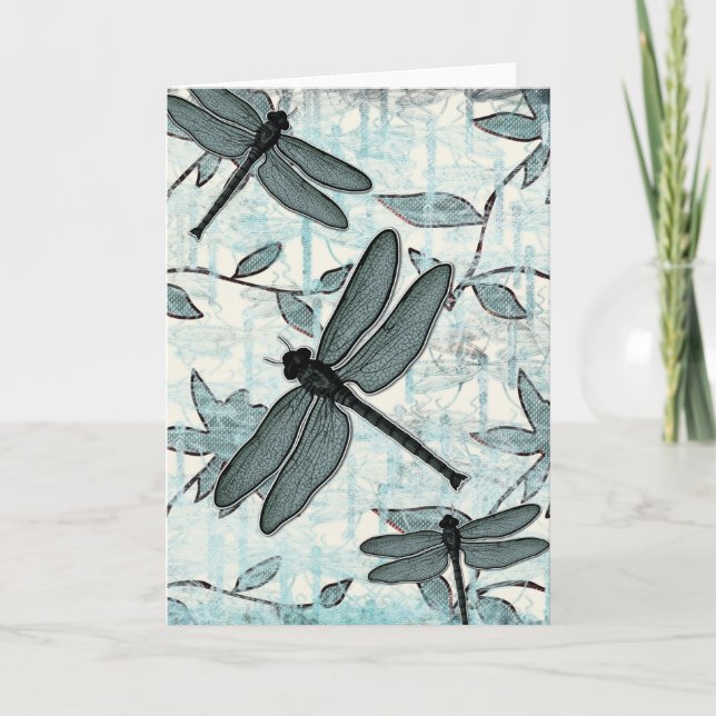 Dragonflugor, Damselflies och Flowers |Kort Kort (Framsida)