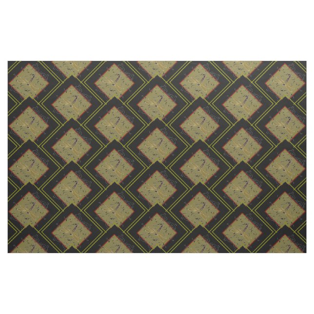 Dragonflugor i Block Mönster Tyg (Fat Quarter)