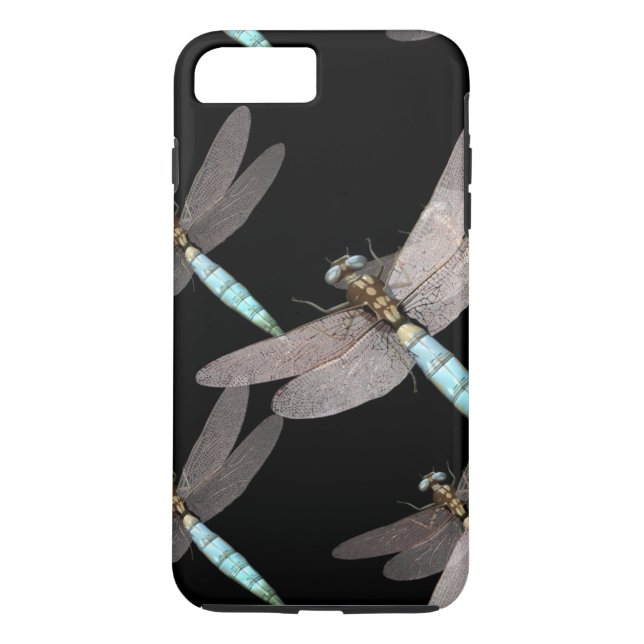 Dragonfly Air Force på svart Case-Mate iPhone Skal (Baksida)