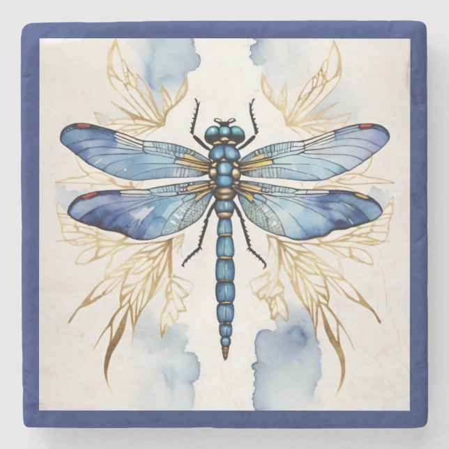 Dragonfly Alcohol Bläck Stenunderlägg (Framsidan)