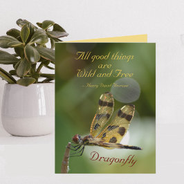 Dragonfly All Bra Sak Vild and Free Note Card Tack Kort
