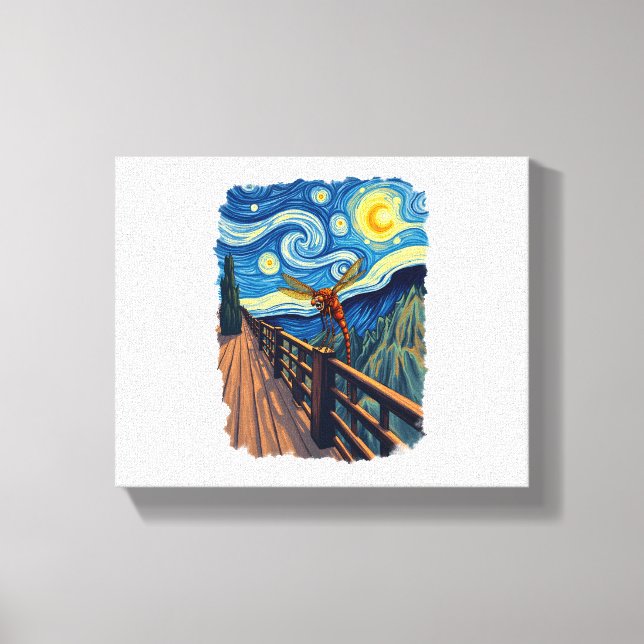 Dragonfly Älskare Artistic Dragonfly Canvastryck (Framsida)