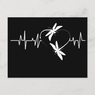 Dragonfly Älskare Gift  Funny Dragonfly Heartslag Vykort
