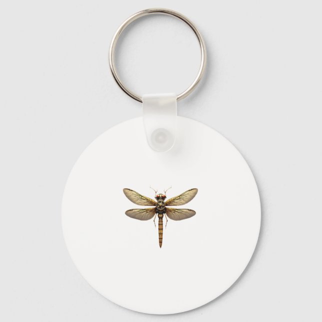Dragonfly Animal Art Graphic Dragonfly Nyckelring (Framsida)
