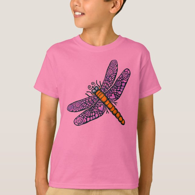 Dragonfly - Anpassad - Anpassad Tee Shirt (Framsida)