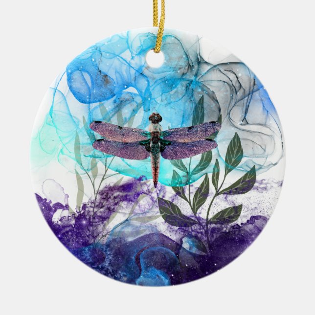 Dragonfly art julgransprydnad keramik (Framsidan)