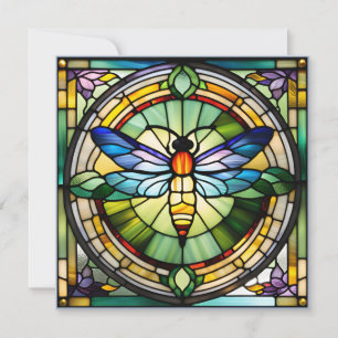Dragonfly av fastnat glas