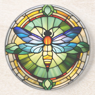 Dragonfly av fastnat glas underlägg