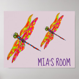 Dragonfly barn Rumskonst Poster