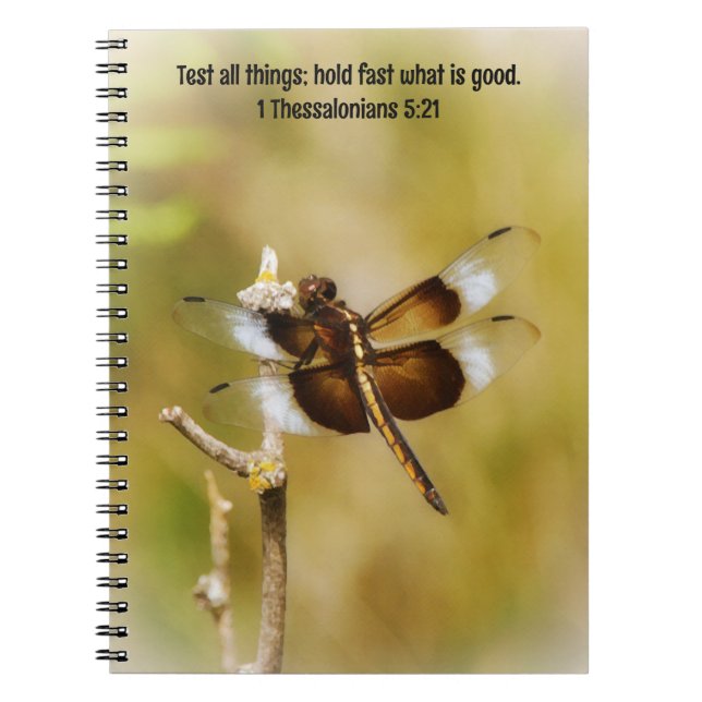 Dragonfly Bible Verse Faith Prayer Journal Anteckningsbok (Framsidan)