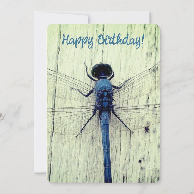 Dragonfly Birthday Card! Inbjudningar (Baksida)