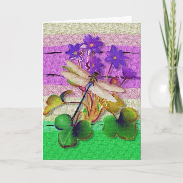 Dragonfly Birthday Card Kort (Framsida)
