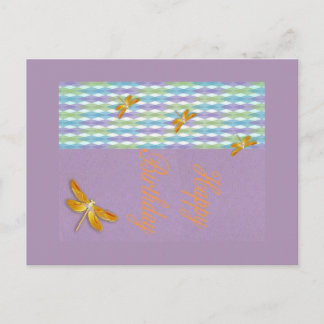 Dragonfly Birthday vykort