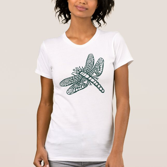 Dragonfly - Black and White II Tee Shirt (Framsida)