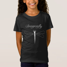 Dragonfly - Black Girls' Bella Jersey T-Shirt