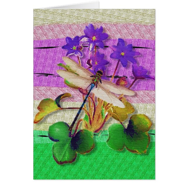 Dragonfly Blank Card Hälsningskort (Framsidan)