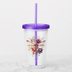 Dragonfly Blommigt Take Away Mugg