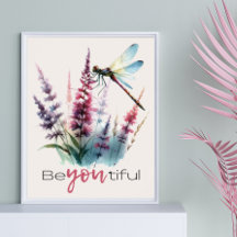 Dragonfly-Blommigten för vattenfärg, oavsett om du