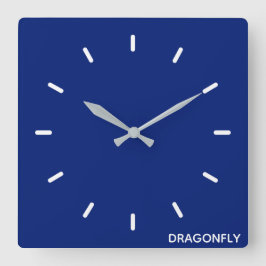Dragonfly Blue färg namn Fyrkantig Klocka