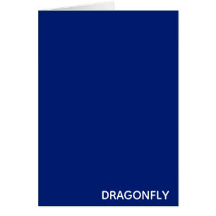 Dragonfly Blue färg namn Hälsningskort