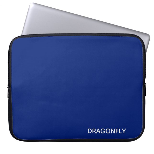 Dragonfly Blue färg namn Laptop Fodral (Framsidan)