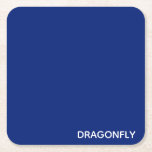 Dragonfly Blue färg namn Underlägg Papper Kvadrat<br><div class="desc">Dragonfly Blue färg namn</div>