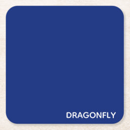 Dragonfly Blue färg namn Underlägg Papper Kvadrat