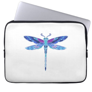 Dragonfly Blue Måne Fredstecken Solros Laptop Fodral