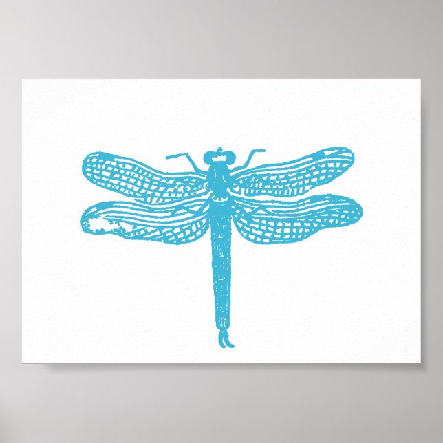 Dragonfly Blues Print Poster (Framsidan)