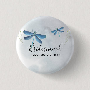 DragonFly BRIDESMAID Brudens sida Personlig Knapp