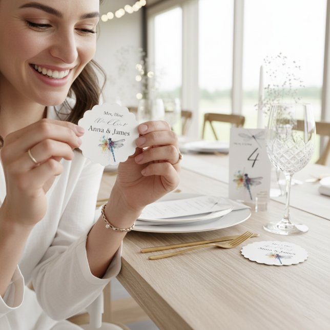 Dragonfly Bröllop, anpassningsbar Underlägg Papper (Skapare uppladdad)