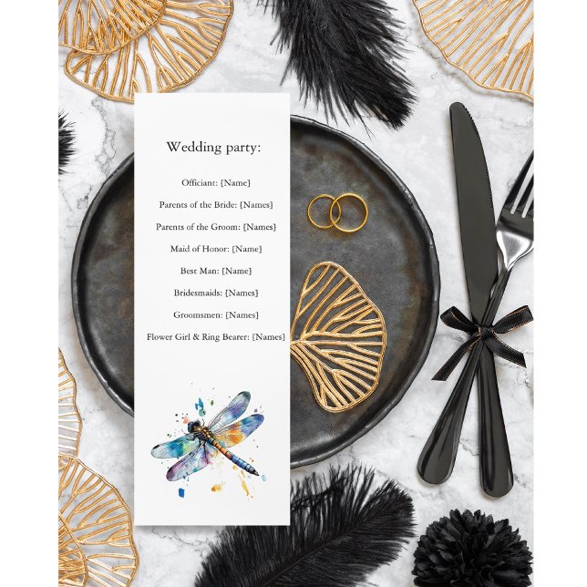 Dragonfly-Bröllopsprogram, anpassningsbar (Skapare uppladdad)