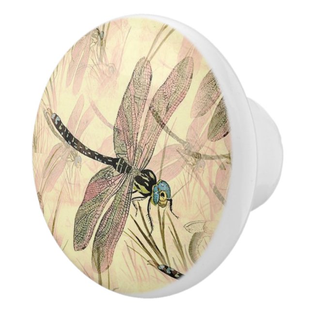 Dragonfly Ceramic Door Knob/Drag Knopp (Höger)