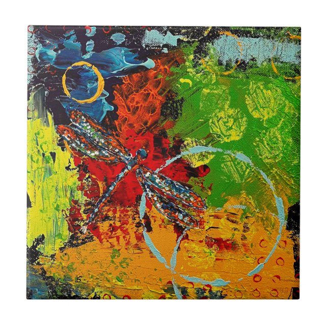 Dragonfly Ceramic Tile Kakelplatta (Framsidan)
