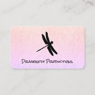 Dragonfly-chic (svart) visitkort