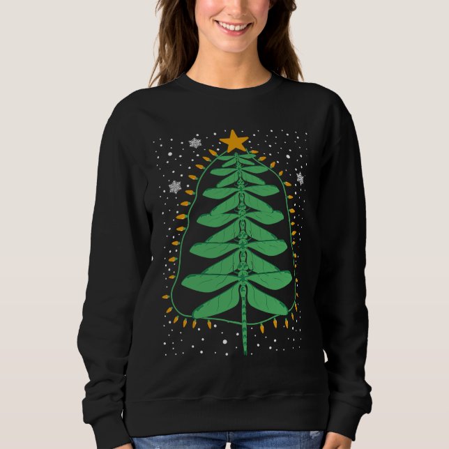 Dragonfly Christmas Tree Lights Xmas Mens Womens K T Shirt (Framsida)
