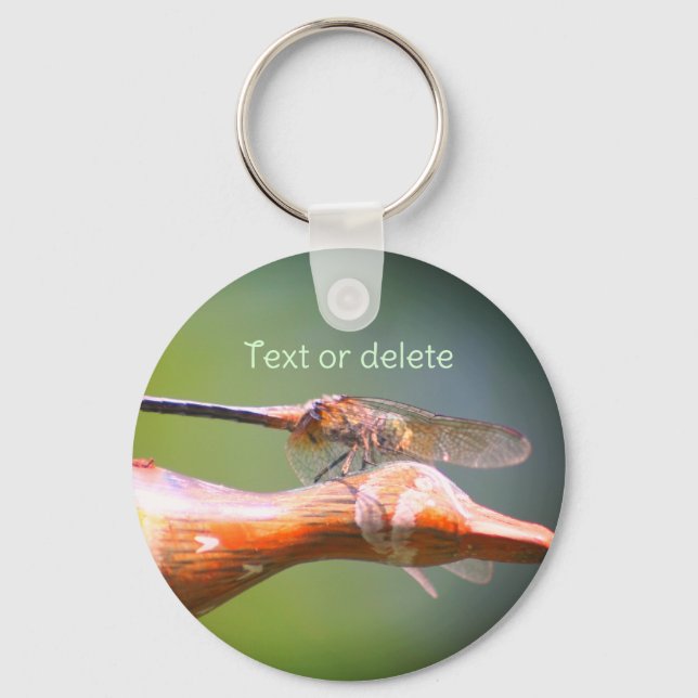 Dragonfly Co Pilot Nature Personlig Nyckelring (Framsida)