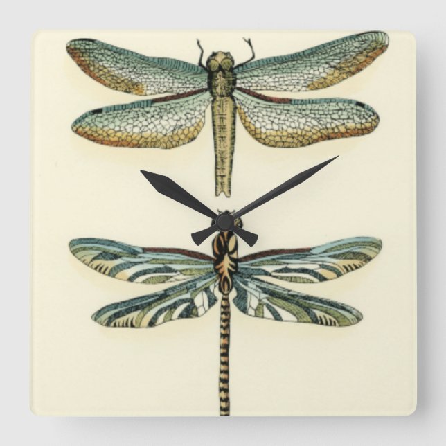 Dragonfly Collection by Chariklia Zarris Fyrkantig Klocka (Framsida)