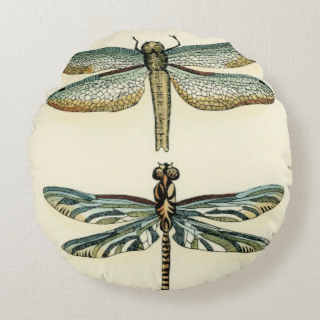 Dragonfly Collection by Chariklia Zarris Rund Kudde (Framsidan)