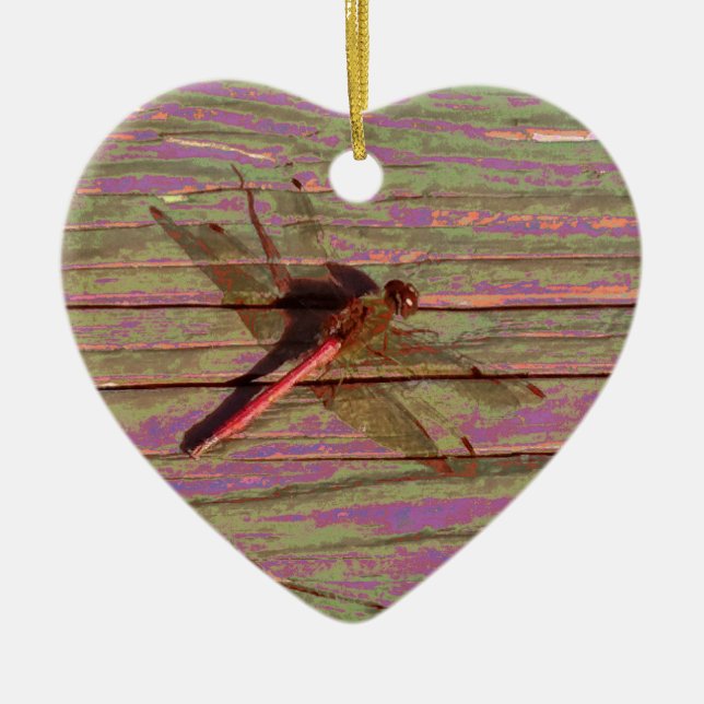 Dragonfly Colorful Ceramic Ornament (Framsidan)