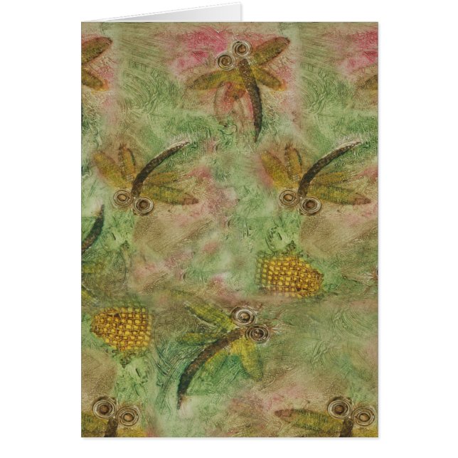 Dragonfly Cotton Candy Hälsningskort (Framsidan)