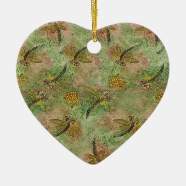 Dragonfly Cotton Candy Heart Ornament (Framsidan)