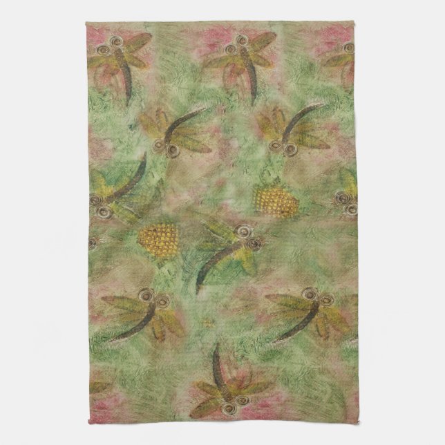 Dragonfly Cotton Candy Kökshandduk (Vertikal)