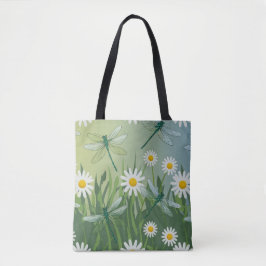 Dragonfly Daisys Shopping Errand Tote Bag Tygkasse